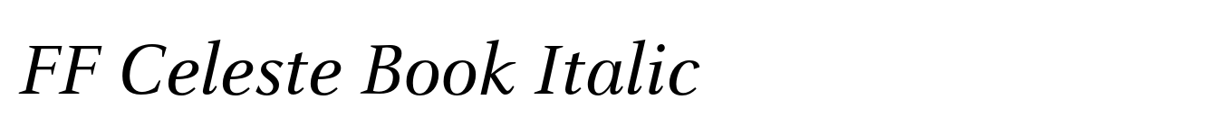 FF Celeste Book Italic